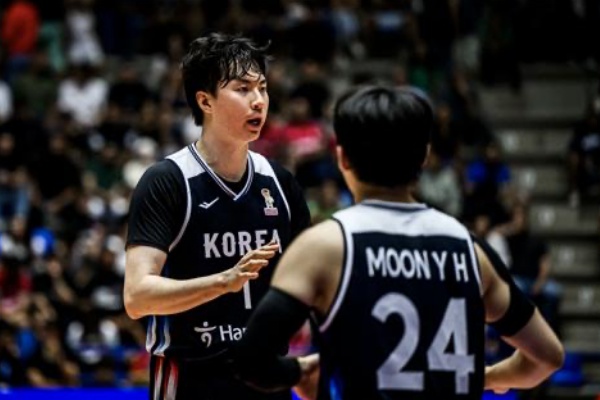 '에이스 이현중 가세에도' 한국 <b>남자농구</b>, 레바논에 74-93 대패...3승 4패...