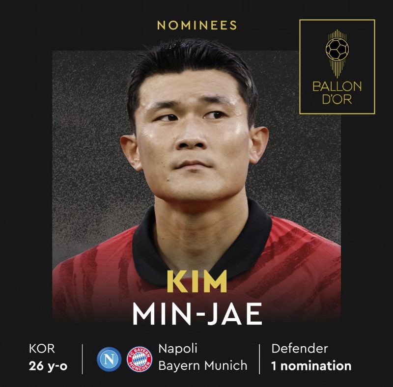 충격! '<b>발롱도르</b> <b>후보</b>' <b>김민재</b> 탈락…FIFA 월드베스트 <b>후보</b> 외면 '亞·아프리...