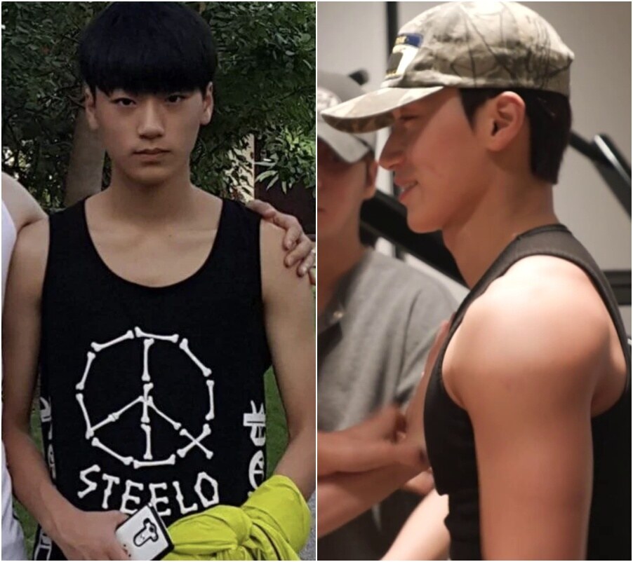 <b>에이티즈 최산</b>, 52kg 마른몸에서 '<b>근육</b>남'으로! 탄탄한 가슴 <b>근육</b> 감탄