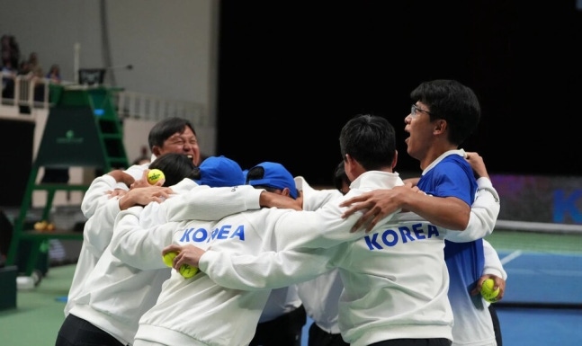지난 2월, 부산에서 강호 아르헨티나를 3-2로 꺾고 2회전에 오른 한국 대표팀.