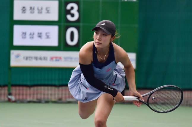 김다혜의 결승 상대인 김유진. 황서진 기자