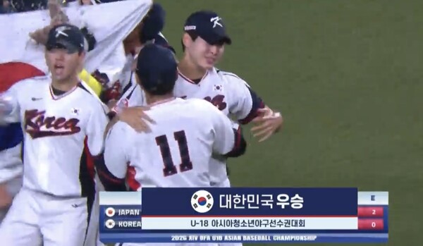 "부산의 오타니" 일본 언론도 경악한 하현승 괴력투...한국 U-18 대표팀,...