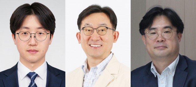 왼쪽부터 정호상 고려대 바이오의공학부 교수, 양승호 가톨릭대학교 성빈센트병원 교수, 박성규 한국재료연구원 박사. 고려대 제공.