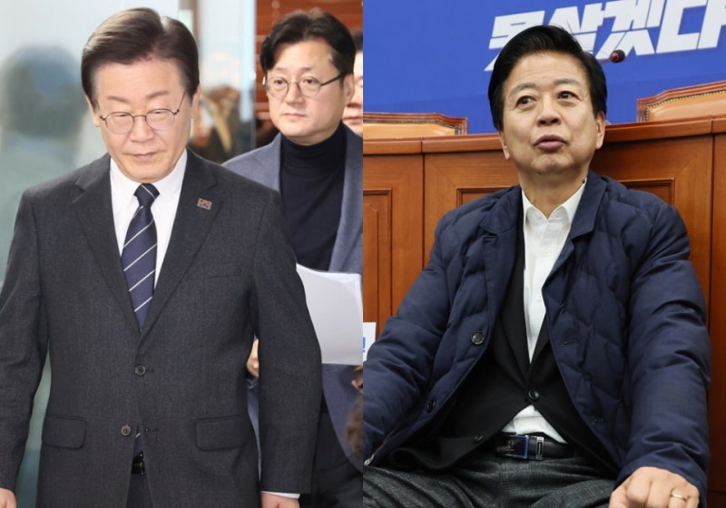 '<b>단식</b>농성' <b>노웅래</b> 피해 당사로 간 <b>이재명</b> "현실적으로 함께 못 가"