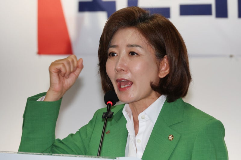 <b>나경원</b> "<b>한동훈</b> 입이 <b>시한폭탄</b>…검사 한계 갇혀 있어"