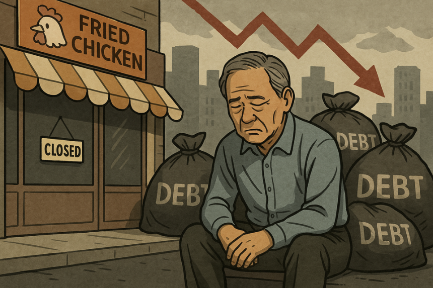 지난해 전국 법원에 접수된 전체 개인파산 신청자 3만9993명 중 43.4%에 해당하는 1만7370명이 60세 이상인 것으로 나타났다.ⓒChatGPT 생성 이미지 