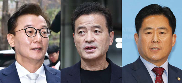 전재수 더불어민주당 의원,임종성 전 민주당 의원,김규환 전 미래통합당 의원 ⓒ시사저널 이종현·연합뉴스