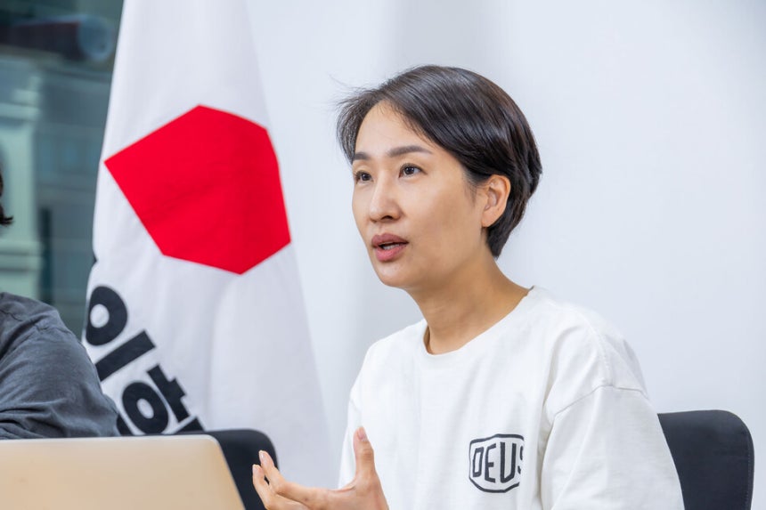 8일 서울 영등포구 국민의힘 중앙당사에서 김수민 국민의힘 브랜드전략TF 단장이 시사저널과 인터뷰를 진행하고 있다. ⓒ시사저널 최준필