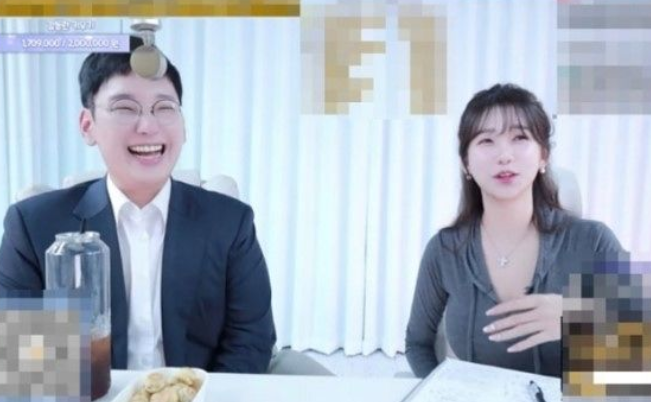 박민영 국민의힘 미디어대변인(왼쪽)과 유튜버 감동란 ⓒ감동란 유튜브 캡처