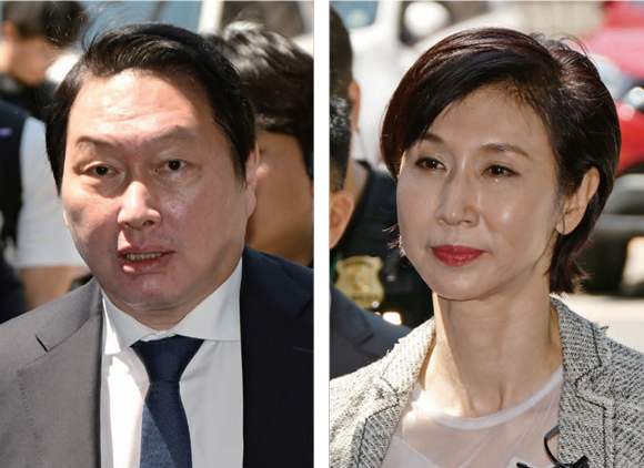 최근 최태원 SK그룹 회장(왼쪽)과 노소영 아트센터 나비 관장의 파기환송심에서 9440억원의 재산분할 판결이 나왔다. ⓒ시사저널 박정훈