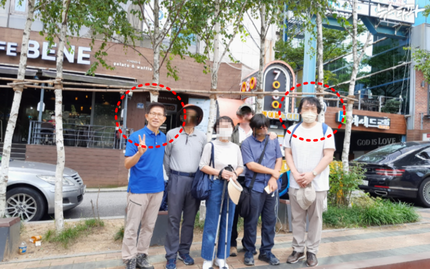 2022년 9월 12일, 김문수 전 후보와 김병수 위원장 일행이 함께 등산을 하며 찍은 사진(제공 : 김병수)