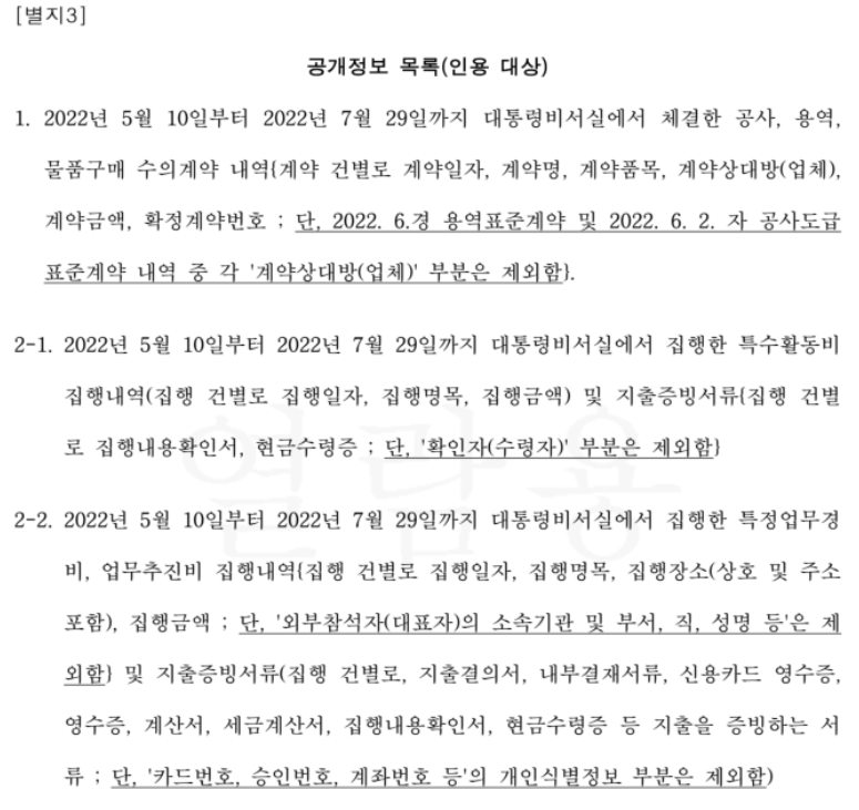 ▲뉴스타파가 윤석열 정부 대통령비서실을 상대로 진행한 정보공개 행정소송의 대법원 확정 판결문