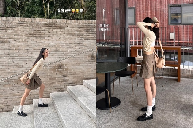 <b>손연재</b>, 득남 후 첫 명절 끝나 <b>후련</b>‥백리스 크롭티 입고 나들이