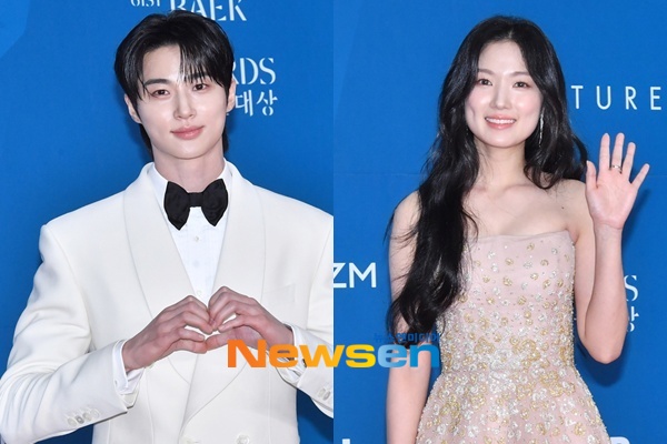 <b>솔선커플</b> 재회, 변우석 김혜윤 나란히 인기상 “팬 사랑만큼 무거운 상...