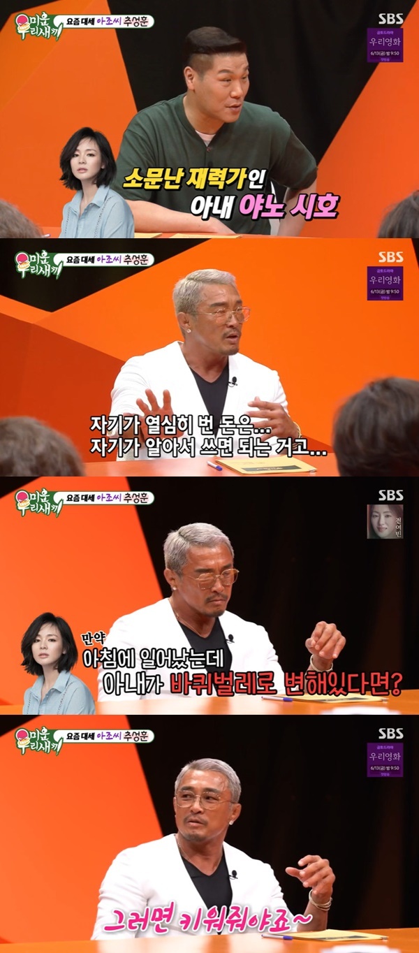 <b>추성훈</b> “<b>야노 시호 재산</b> 몰라, 바퀴벌레 되면? 통장 차지” (미우새...