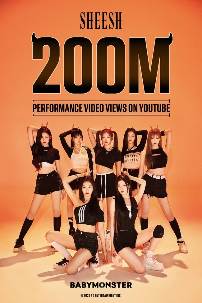 YG LIFE – BABYMONSTER Hits 200 Million Views with 'SHEESH