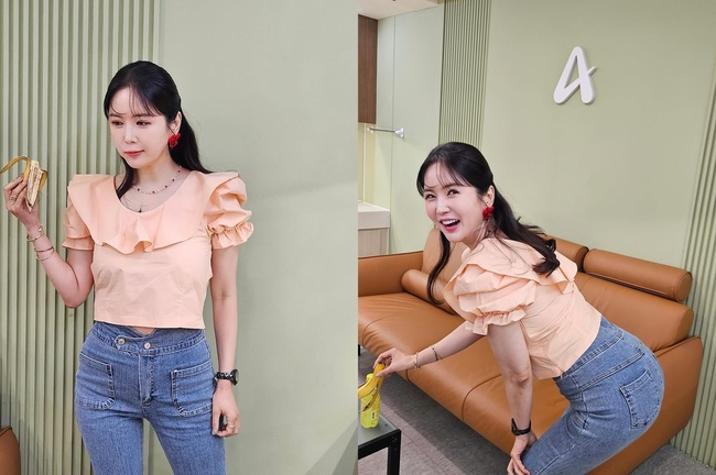 <b>장영란</b>, 완벽 청바지핏‥백수 <b>남편</b> 외조에 더 예뻐진 근황