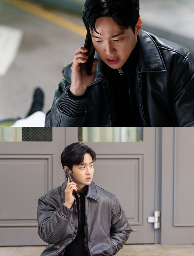 형사 된 <b>장동윤</b>, 뛰고 또 뛰었다‥<b>벌크업</b>에 직접 액션 소화(<b>사마귀</b>)