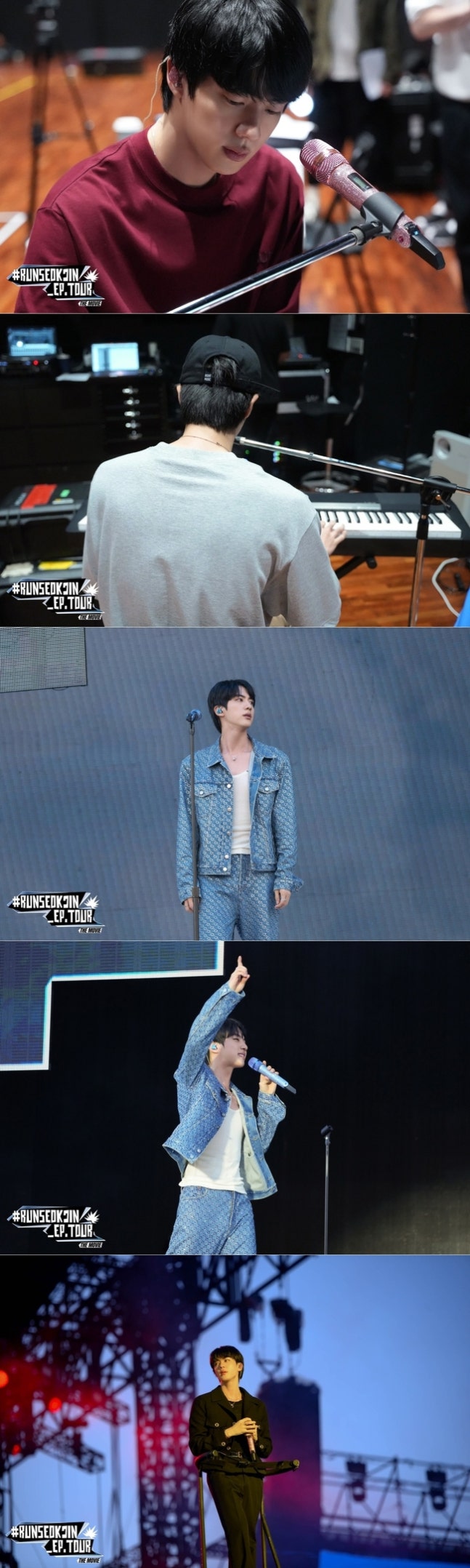 Jin during Run Seokjin EP concert tour footage