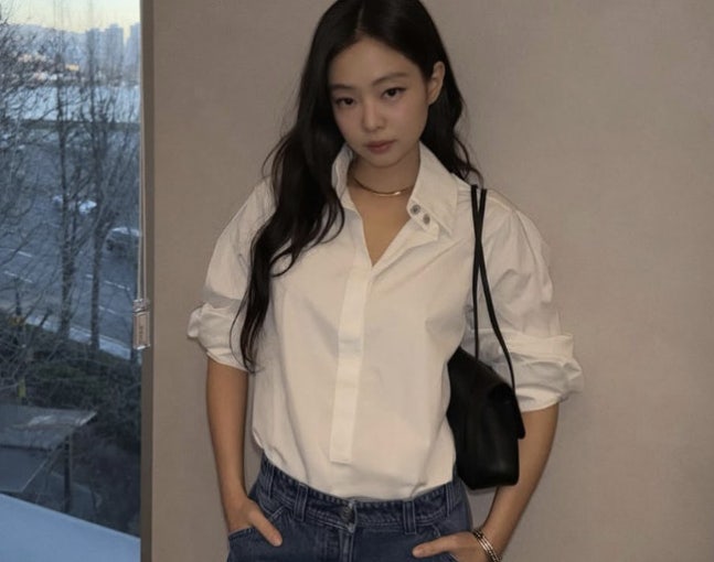 Estilo de Jennie mostrando colaboración de marca de lujo