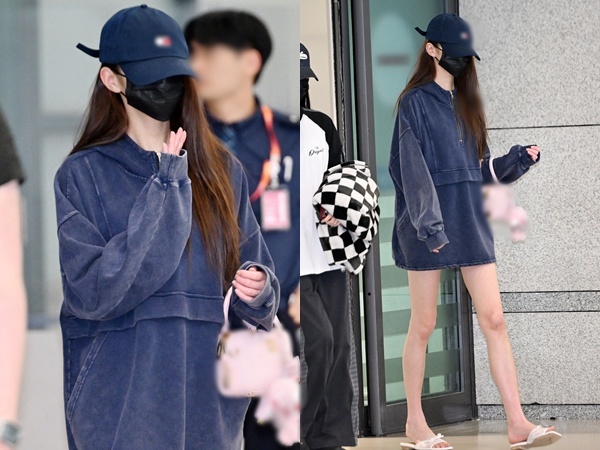 173㎝ 장원영, 슬리퍼 질질 끌고 나와도 이 정도‥굽 없이도 황금 비율