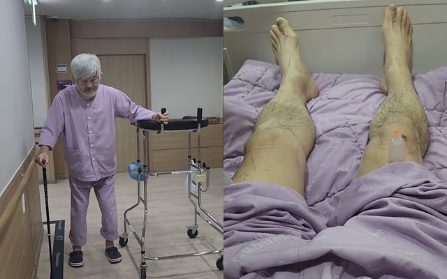<b>한지일</b>, <b>경추수술</b> 후 5주째 병상에 “1년 간 병원 신세? 한숨만 나와”