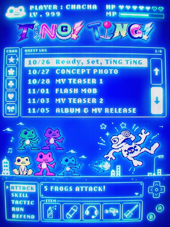 ゲームのクエスト画面を模したUNCHILDの『TiNG TiNG』プロモーションスケジュール