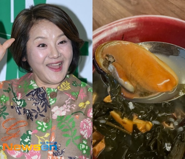 誕生日のワカメスープを紹介するチェ・ユラの写真
