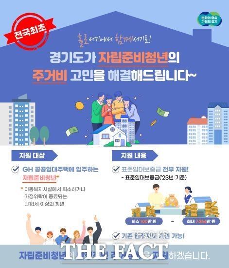 경기도, 전국 최초 자립준비청년 <b>임대보증금 전액 지원</b>