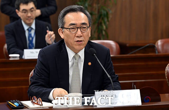한-<b>태국 외교장관 회담</b>, 인사말하는 조태열 <b>장관</b> [포토]