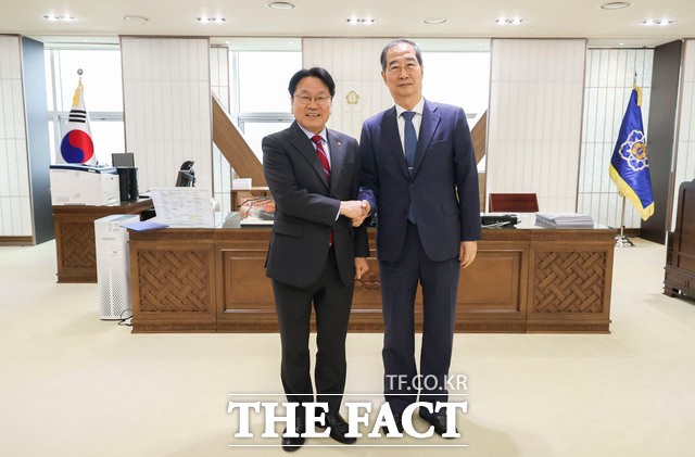 <b>강기정 광주시장</b>, 한덕수 국무총리 면담