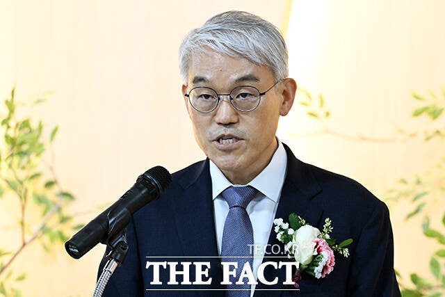 '서부지법 통합관제센터 개소식' 축사하는 <b>천대엽 법원행정처장</b> [포토]