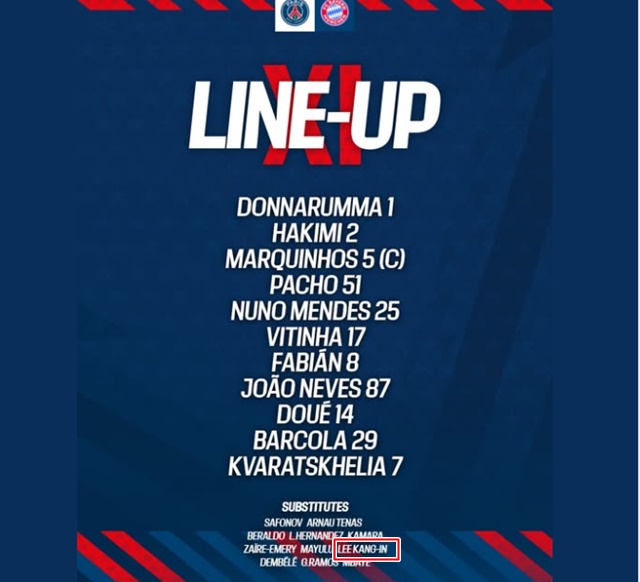 [<b>클럽 월드컵</b>] 이강인의 <b>PSG</b>, 9명 뛰고도 김민재의 B·<b>뮌헨</b> 2-0 '격파'