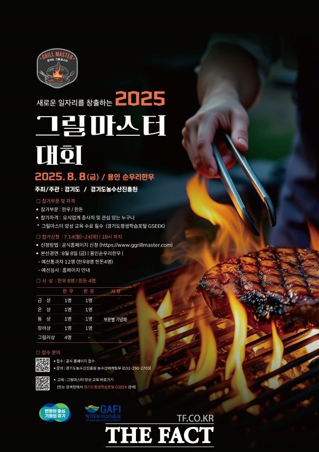 '불판 위의 진검승부'…<b>경기도</b>농수산진흥원 '그릴마스터 대회' 참가자 ...