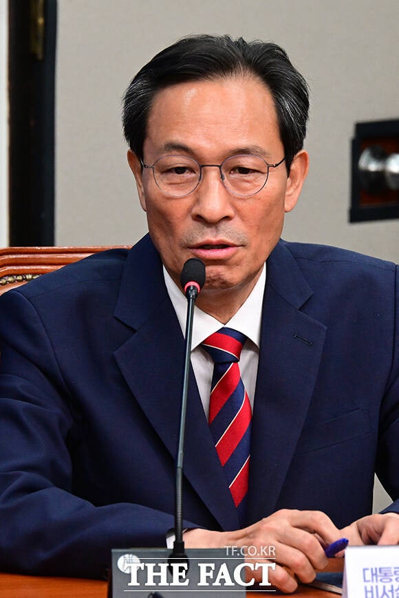 우상호 대통령실 정무수석이 6일 KBS 1라디오 시사프로그램 '전격시사'에 출연해 이재명 정부를 57점이라고 평가했다. /남윤호 기자