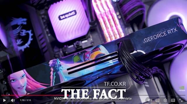 인공지능(AI) 반도체 강자 엔비디아가 '한강의 기적'을 AI 혁명으로 이어가고 있는 한국과 함께 하게 돼 영광이라는 헌정 영상을 올렸다. /엔비디아 유튜브 캡처