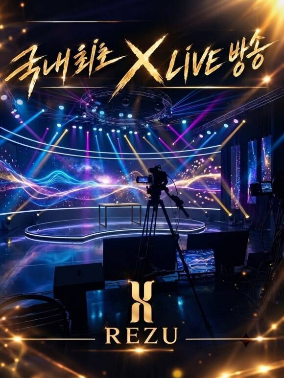 照明とカメラを備えた「X-LIVE」のステージセット