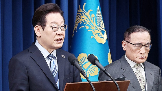 President Lee Jae Myung speaks about the conclusion of the Korea-U.S. fact sheet at the presidential