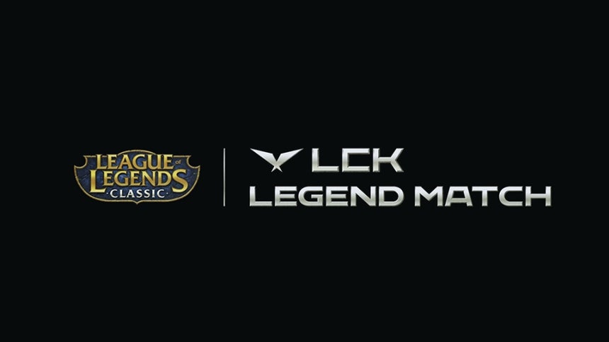 A promotional poster for League of Legends Champions Korea Legend Match RIOT GAMES