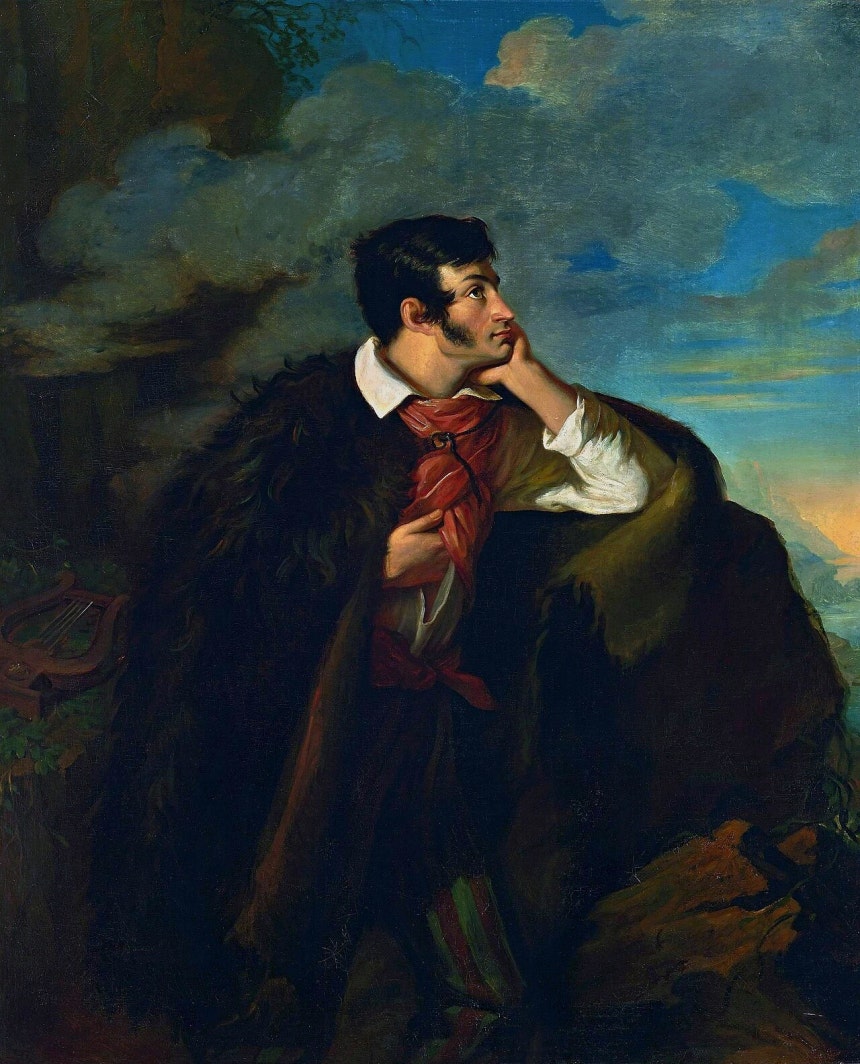 “Portrait of Adam Mickiewicz on the Rock of Judah,” painted by Walenty Wańkowicz (1800–1842), is housed at th