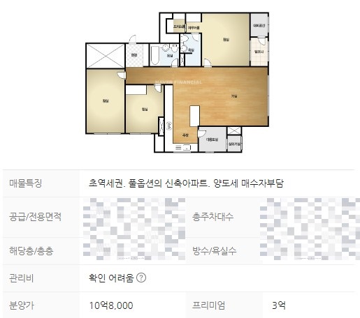 서울 광진구 구의동 '롯데캐슬 이스트폴' 매물 화면 /자료=네이버 부동산