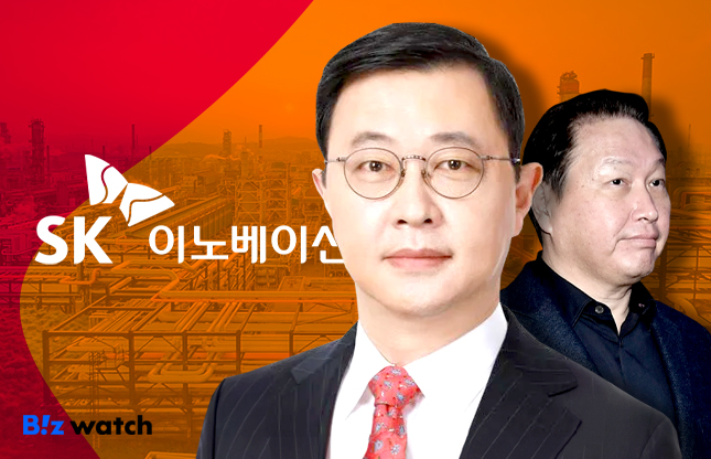 최재원 SK이노베이션 수석부회장(왼쪽)과 최태원 SK그룹 회장(오른쪽)/그래픽=비즈워치
