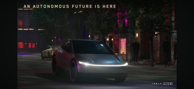 Tesla unveiled a robotaxi model on the 10th (local time)./Photo=Tesla YouTube