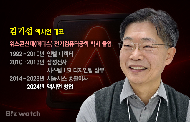 김기섭 액시언 대표(사진)와 호흡을 맞춘 인재들이 새로운 항해에 동참했다.그 결과 액시언은 핵심 엔지니어만 20명 가량을 확보했다./그래픽=비즈워치