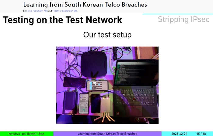 박신조 독일 베를린공대 박사와 보안전문가 반용휴 씨는 최근 독일 함부르크에서 열린 '카오스 커뮤니케이션 콩그레스'에서 한국 통신사의 데이터 유출사고에서 배우는 교훈을 주제로 발표를 진행했다.이들은 KT가 