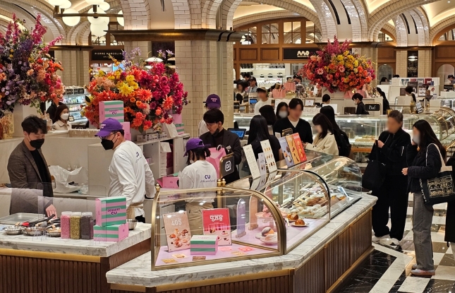 CU가 지난해 신세계백화점 강남점 지하 1층 스위트파크에서 운영한 '디저트 CU' 팝업스토어./사진=BGF리테일 제공