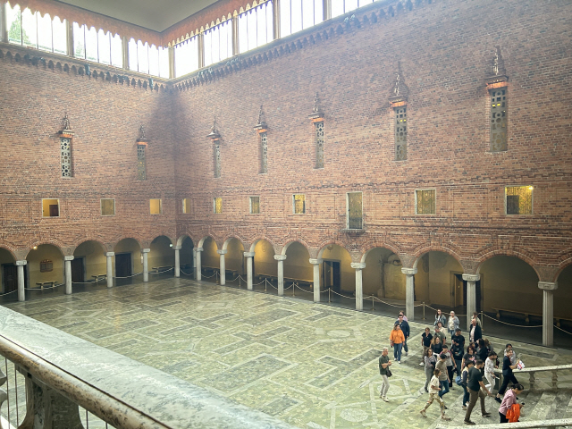 ▲ The 'Bla Hallen' in Stockholm City Hall, where Han Kang will receive the Nobel Prize medal in December
