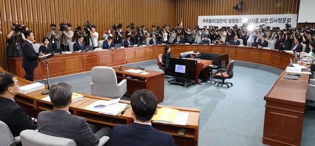 '<b>김민석</b> 청문회' 첫날부터 격돌…여 "범죄자 취급" 야 "묻지마 청문회"