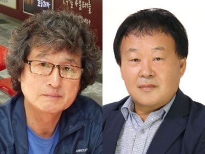 ▲ 안원찬 시인, 김병근 시인