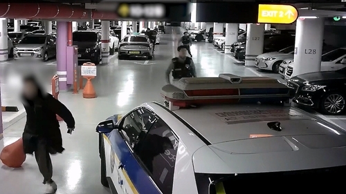 ▲ 도주하는 중학생들 [양주경찰서 제공]